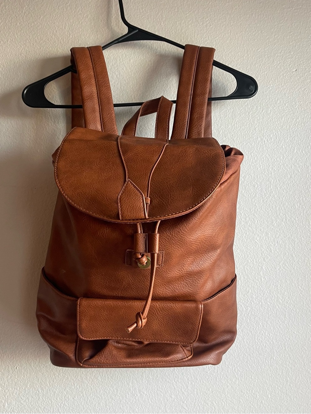 Brown Leather Backpack - Classic Casual Daypack